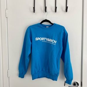 Sporty and rich blue crewneck